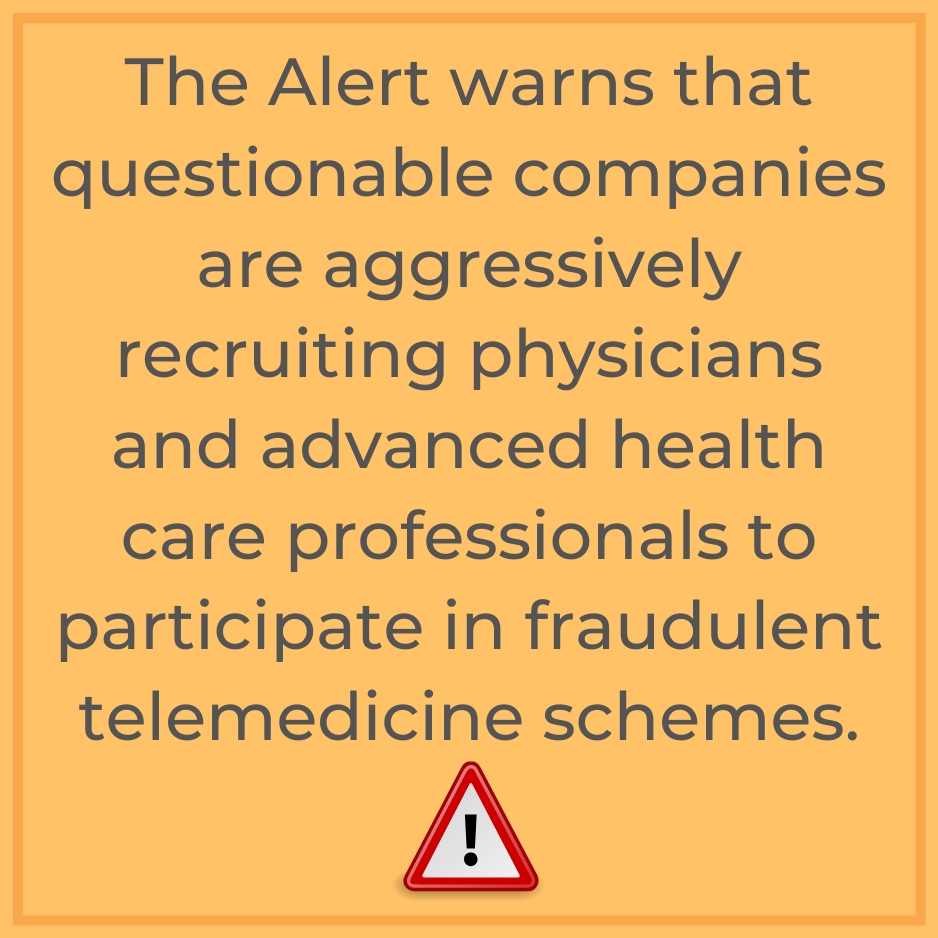 OIG Issues Telemedicine Fraud Alert For Medical Practices - MICA